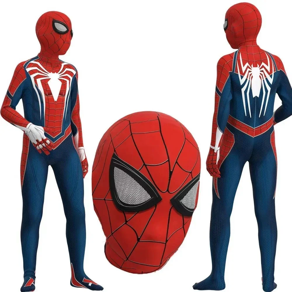 PS4 Spider-Man kostuum volledige collectie set kinderen Halloween kerstfeest verjaardagscadeau bodysuit superheld cosplay jumpsuit - afbeelding 2