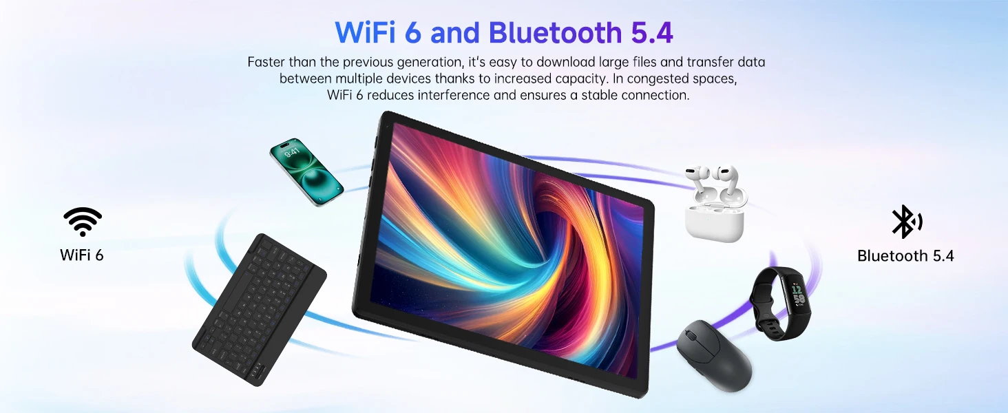 10.1 Inch Ultra Thin Tablet PC Android 15 A333 Five Core 20GB Virtual RAM 64GB ROM 1280*800 HD Screen 5000mAh WIFI Office Learning Tablet Only Tablet No Accessories