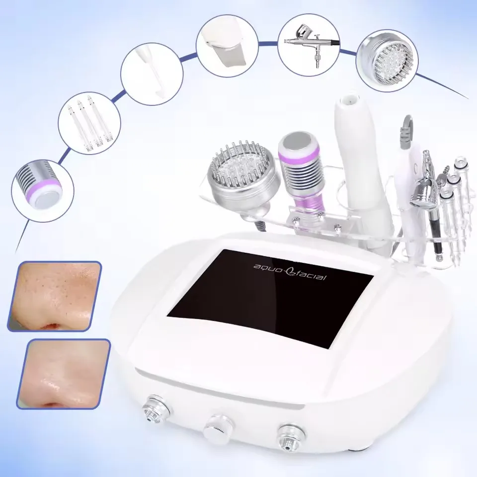 

6-in-1 Beauty Machine Overall Facial Care Facial Tightening Machine Spa Ultrasonic Peeling Clean Skin Oxygen Device