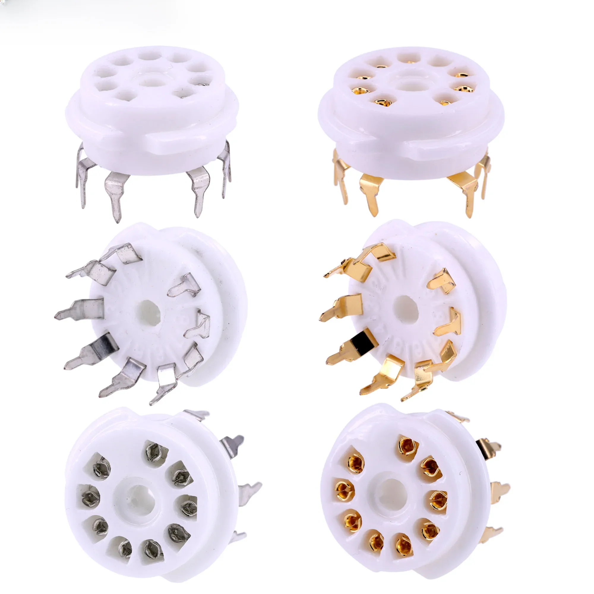 9PIN TUBE SOCKET Podstawa zaworu dla 12AX7 12AU7 6199 6922 EL84 12AT7 ECC82 ECC83 E88CC Wzmacniacz lampowy HIFI Audio PCB Mount — zdjęcie produktu 7