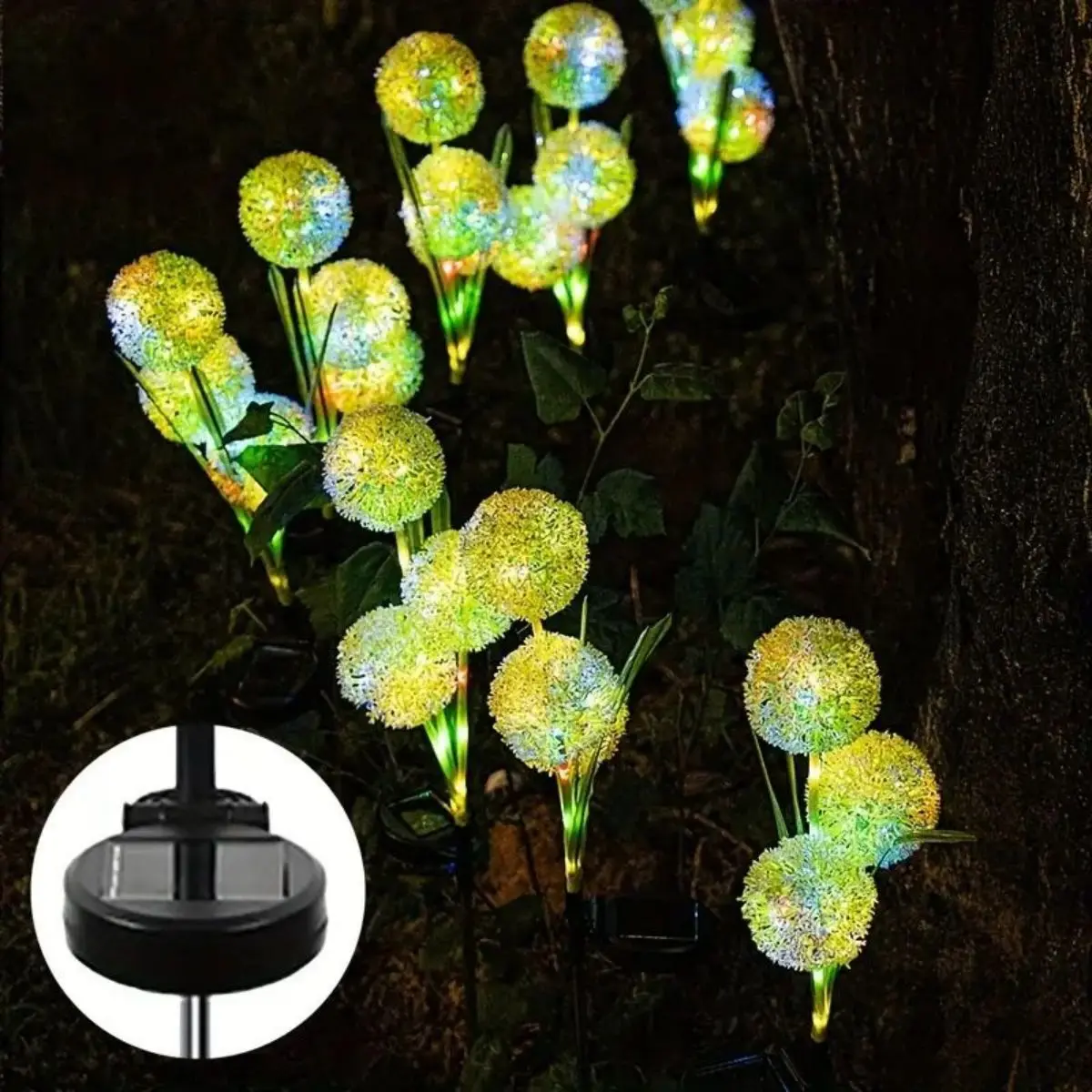 Solar-Powered Dandelion LED Garden Light, Festive Outdoor Lighting Decor
