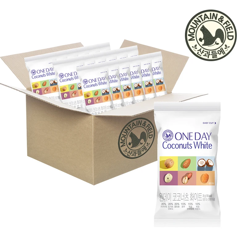 هانجوم جورميه يوم واحد جوز الهند الأبيض 20 جرام × 30 عبوة (إمداد شهر واحد) وجبة خفيفة من رقائق جوز الهند