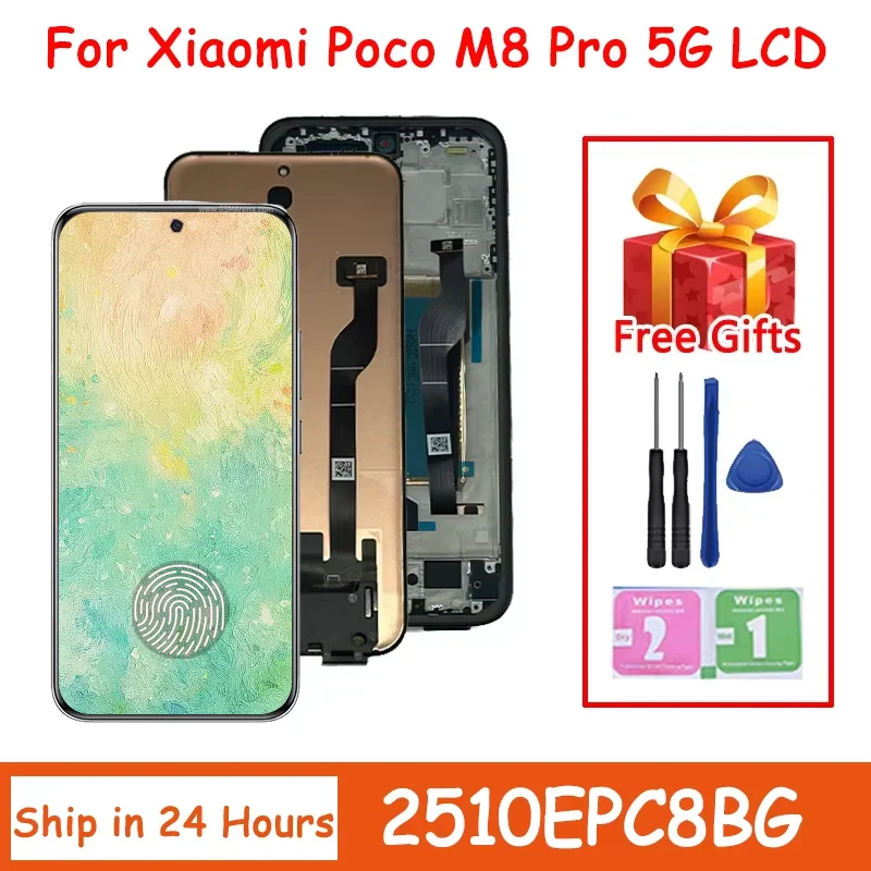 Ecran-lcd-premium-2510epc8bg-pour-xiaomi-poco-m8-pro-5g-ecran-tactile-panneau-numeriseur-assemblage-ecran-m8pro-avec-cadre