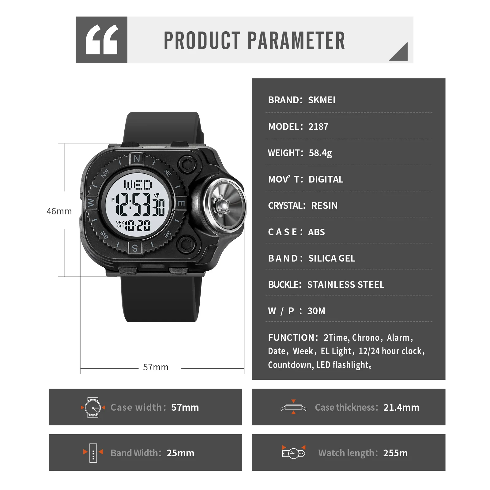 SKMEI Luminous Sport Electronic Watches Men Digital Wristwatches Male Waterproof Military Watch Stopwatch Outdoor Montres Hommes