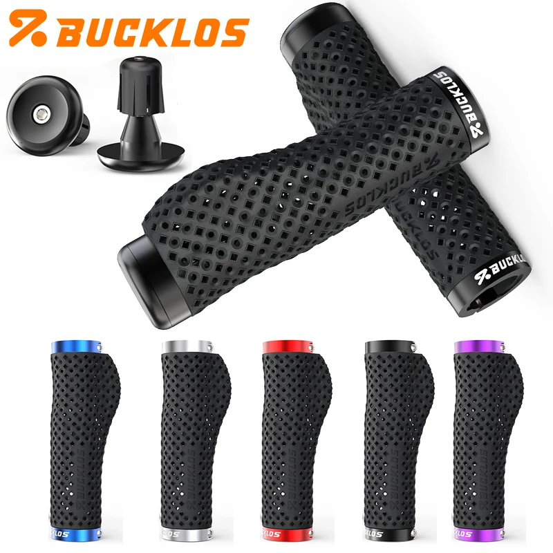 

Грипсы BUCKLOS 3D для MTB, TPU, 3D-печать, эргономичные, с фиксацией, алюминиевые заглушки для руля велосипеда