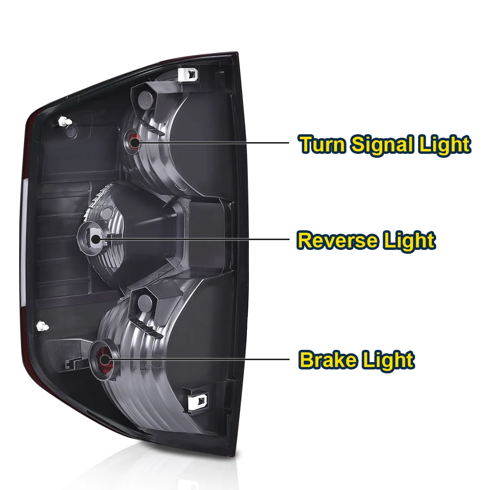 1 زوج أضواء خلفية خلفية مصابيح الفرامل الجمعية صالح ل 14-21 تويوتا تندرا المدخن مقاوم للماء سنوبروف الغبار اكسسوارات السيارات #2