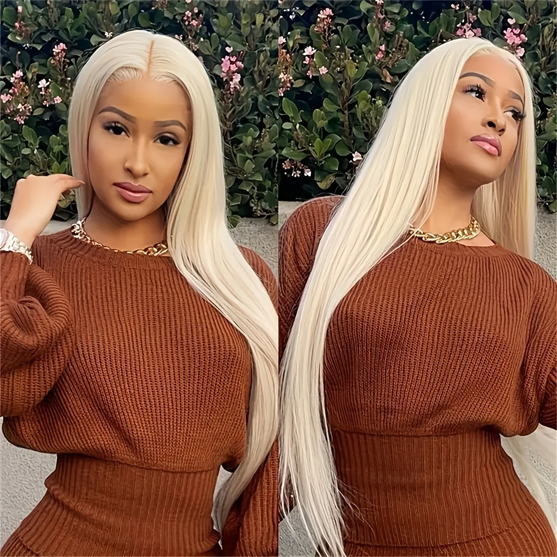 

Прямые человеческие волосы Bone 613 HD Парик фронтальной части шнурка Высокая плотность Парик фронта шнурка 13X6 Блондинка 30-дюймовые бразильские человеческие волосы для женщин