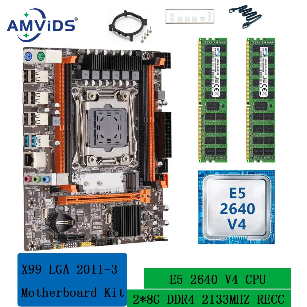 

x99 комплект материнская плата ddr4 16gb E5 2640 V4 материнская плата набор xeon комплект игровой пк оперативная память ддр 4 пк m2 nvme компьютер игровой материнская плата комплект игровой компьютер ssd m2 nvme