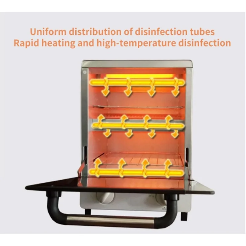 Стерилизатор высокой температуры из нержавеющей стали на 10 л. Шкаф для сухого распределения тепла с 2 слоями быстрого нагрева и таймером для инструментов для ногтей/салона.