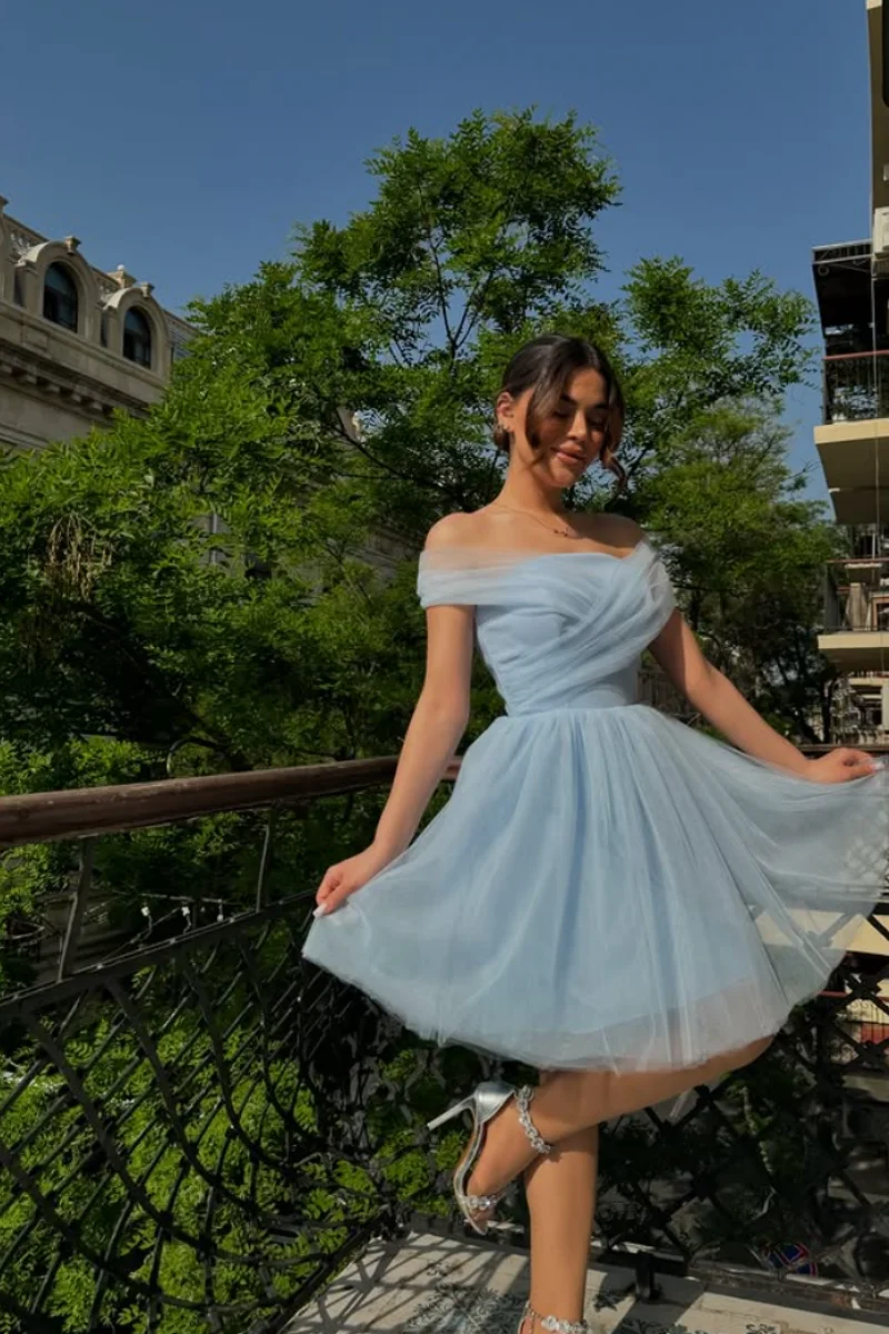 Jessica Pink Satin Evening Dresses Mini Short Tulle Prom Dresses Special Occasions Coming Of Age Ceremony Customized