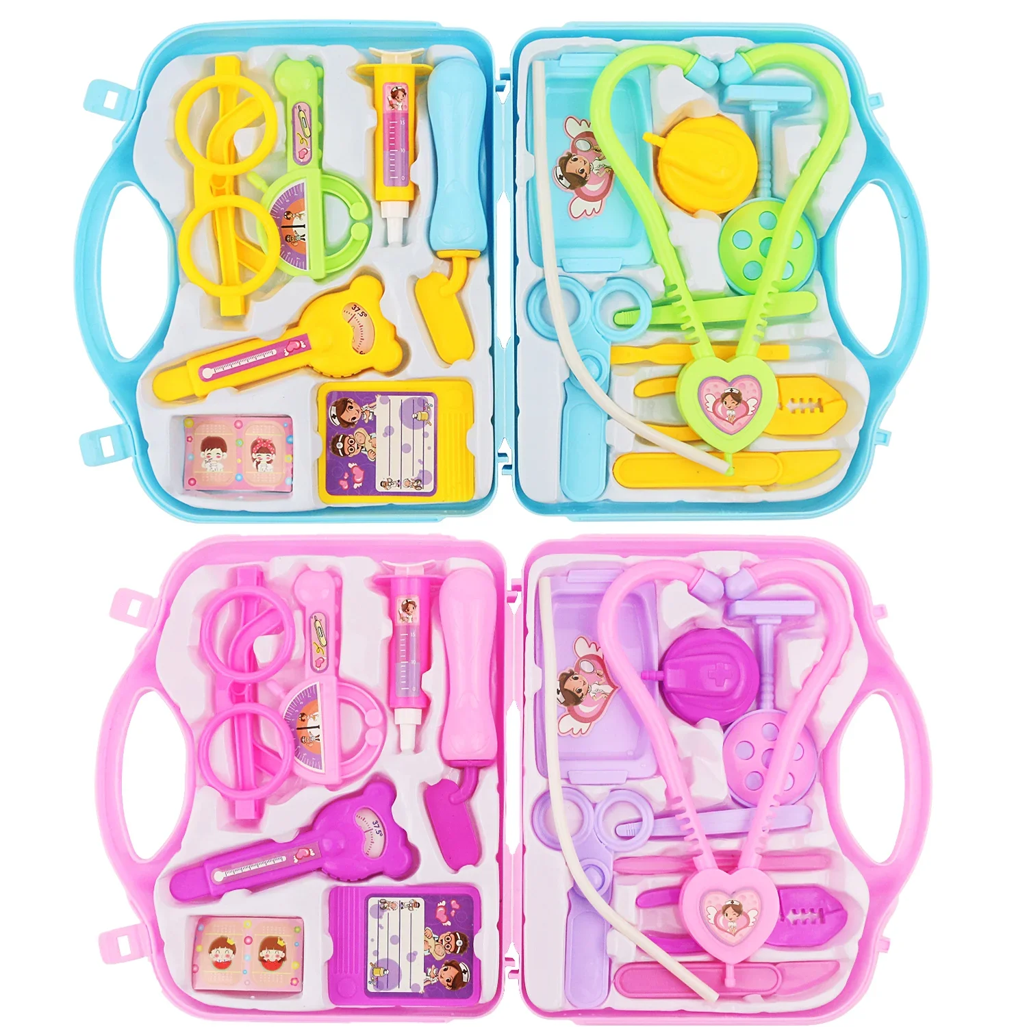 Médecin pour enfants, jouet Playhouse, coffret à médicaments portable, stéthoscope, injection pour filles et garçons