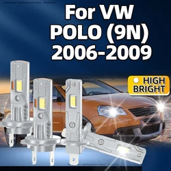 2/4Pcs Car Light 50000lm LED Headlight Bulbs H1 H7 Auto Lamp Plug and Play 360 Degree For VW POLO (9N) 2006 2007 2008 2009