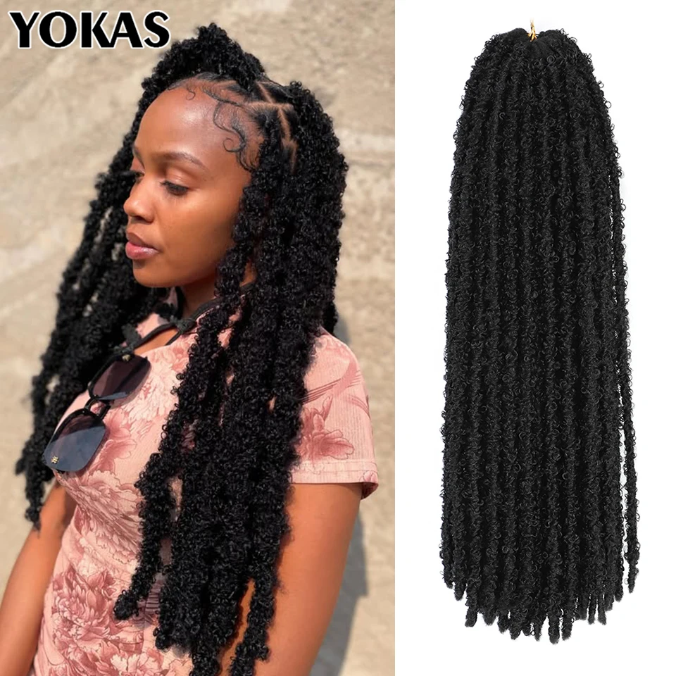 

Crochet Hair Extensions Butterfly Locs Synthetic 24 Inch Afro Hair Extensions Crochet Braiding Dread Locks For African Women