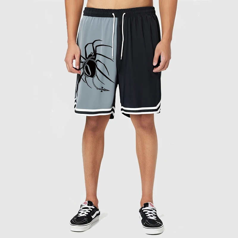 Graphic Colorblock Striped Athletic Shorts for Men Gym Workout Running Basketball Shorts with Pocket Quick Dry ActiveWear image 6