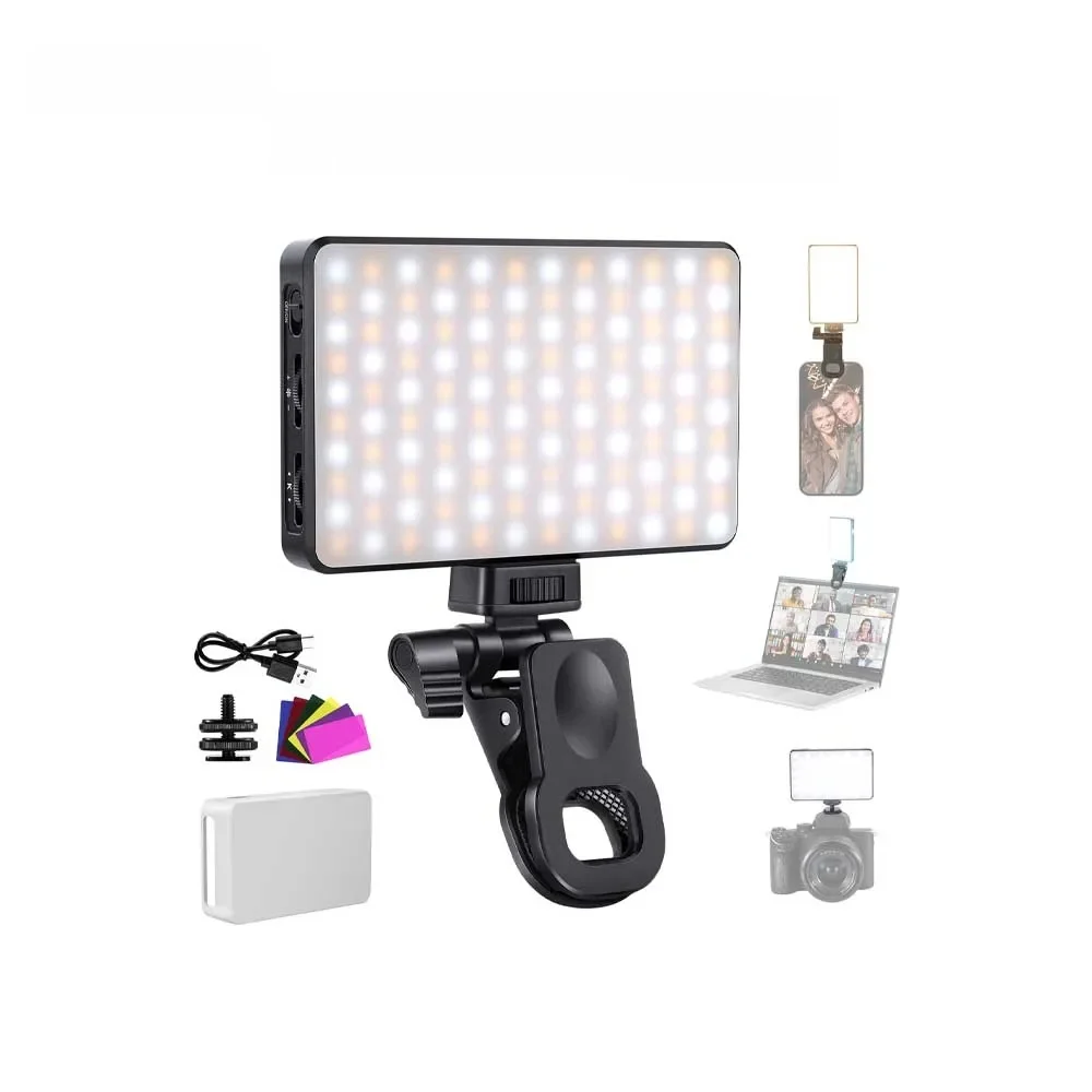 NEEWER LED Selfie Phone Light, akumulator 2500-9000K Clip On Fill Light, CRI95+ Ściemnialne oświetlenie wideokonferencyjne dla iPhone'a — zdjęcie produktu 7