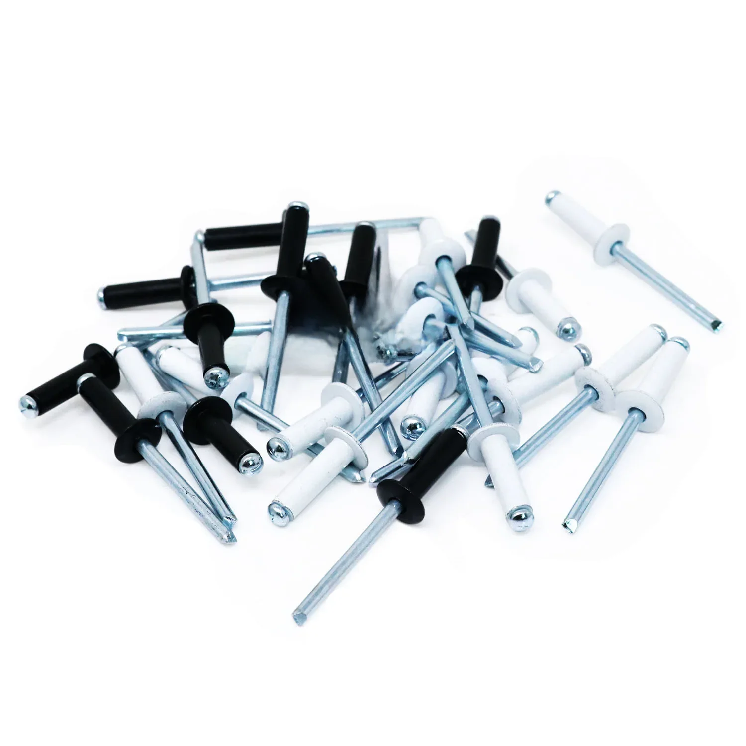 Rivets aveugles en aluminium noir 50 pièces 4.8X16mm Rivets Pop pour rivets aveugles blancs en métal