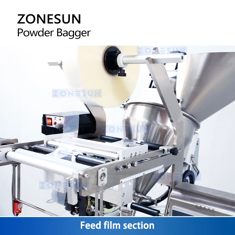 ZONESUN  Powder Bag Filling Sealing Machine Automatic Pouch Sachet 1-100g Spices Milk Coffee Pepper Flour Packaging ZS-FM61