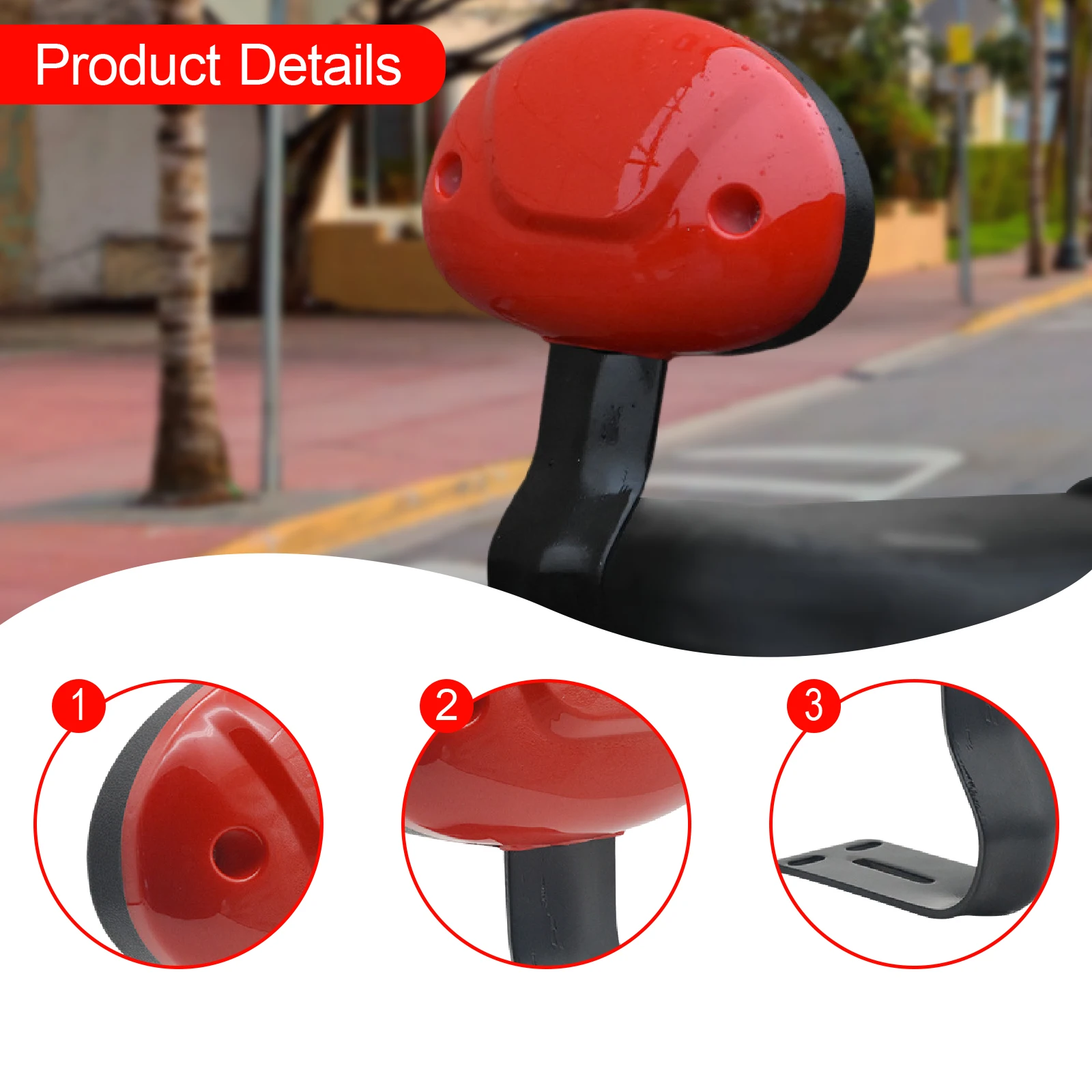 

Electric Scooter Backrest Replacement Accessories Durable Rear Passenger Seat Backrest Back Cushion Back Rest Support