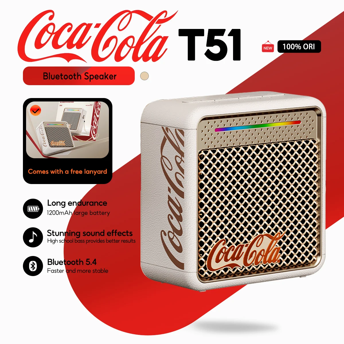 ΠΠΎΠ»ΠΎΠ½ΠΊΠ° Coca-Cola T51 Bluetooth 5.4 Mini Outdoor Ρ ΠΊΠ°ΡΠ΅ΡΡΠ²ΠΎΠΌ Π·Π²ΡΠΊΠ° Hi-Fi ΠΠΎΠ»ΠΎΠ½ΠΊΠ° Coca-Cola T51 Bluetooth 5.4 Mini Outdoor Ρ ΠΊΠ°ΡΠ΅ΡΡΠ²ΠΎΠΌ Π·Π²ΡΠΊΠ° Hi-Fi