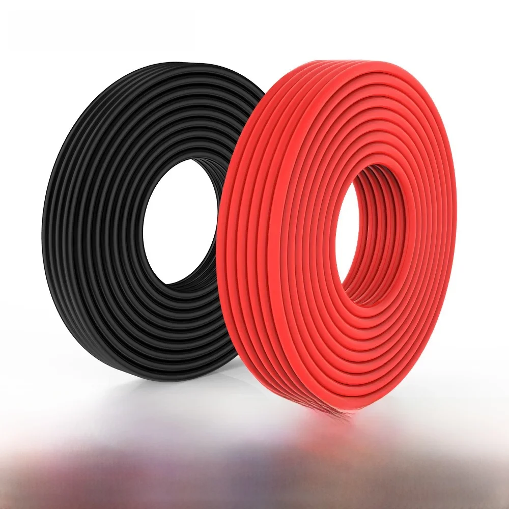 CONEPY 14 calibre 4 mm2 12 calibre câble électrique en cuivre Flexible fil de Silicone pour les connexions de panneaux PV 10-40 M/32.81-131.23FT