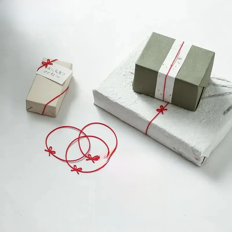 SHIMOYAMA Schleife, Wickelband, Backverpackung, rotes Seil, Krawatten, Hochzeit, Party, Geschenke, DIY-Dekoration, Schleife, Bänder, Riemen, Gummiband