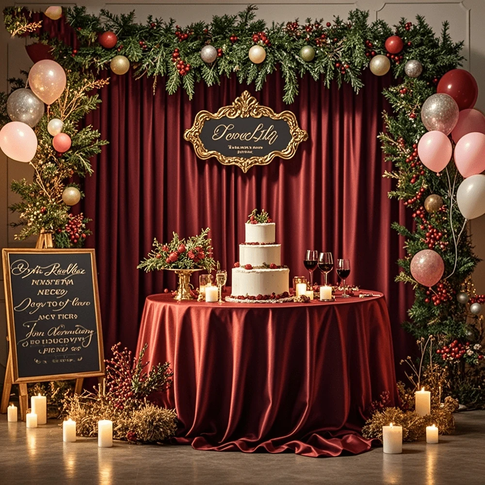 Satin-Tischdecke Rechteckig Seidig Glatter Stoff Hochzeitstisch-Dekorationen für Geburtstagsfeier Brautparty Babyparty Hintergrund-Drapierungen – Detail 18