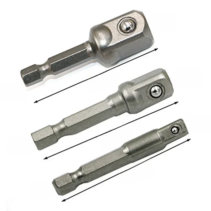 Cromo vanádio Aço Tomada Adapter Set, Hex Shank, Extensão Broca Bits Bar Set, Ferramentas elétricas,