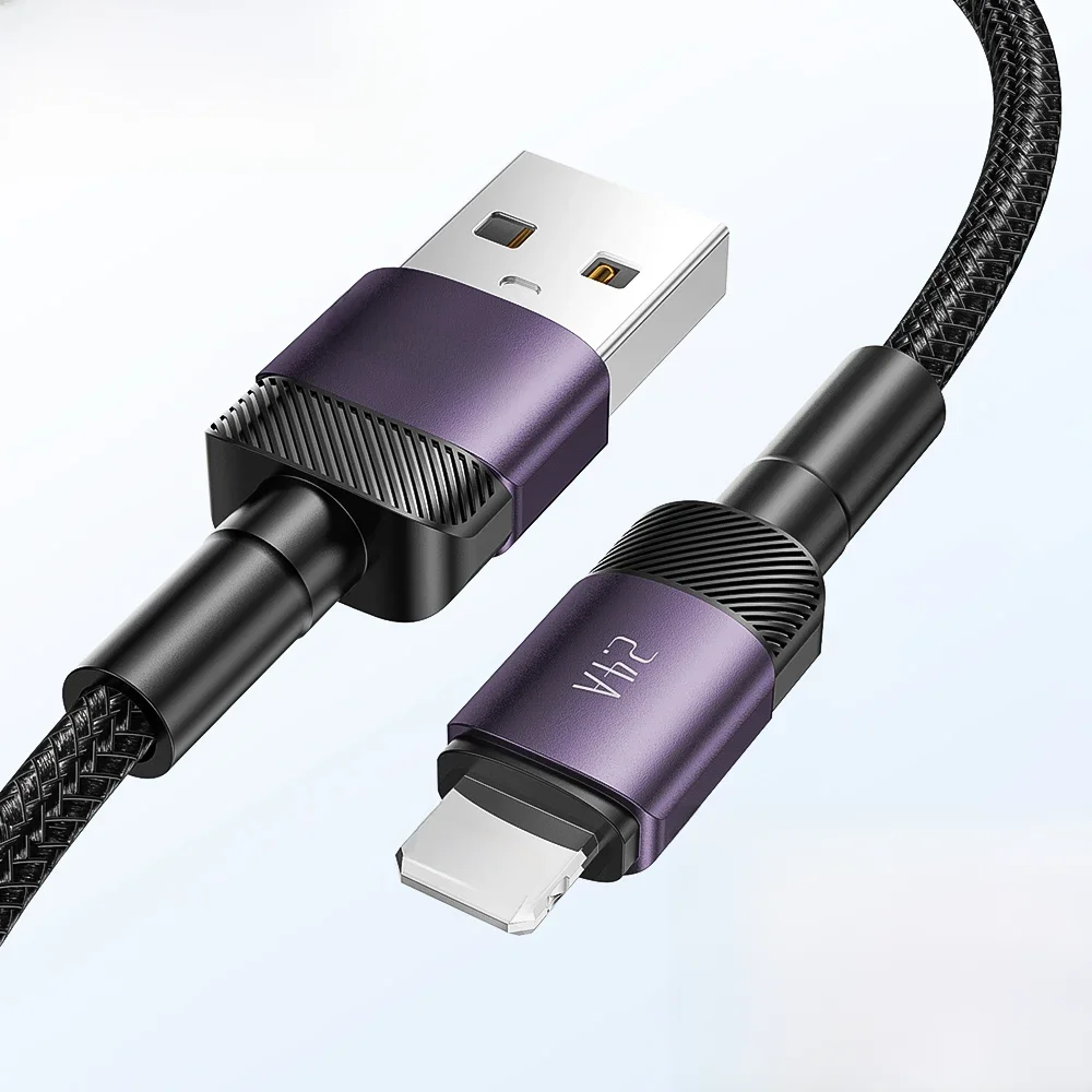 Kabel USB Toocki do iPhone'a 14 13 12 Pro Max X XS XR 8 7 Plus iPad Szybkie ładowanie Ładowarka Aluminiowy kabel iP do iPhone'a Przewód danych — zdjęcie 2