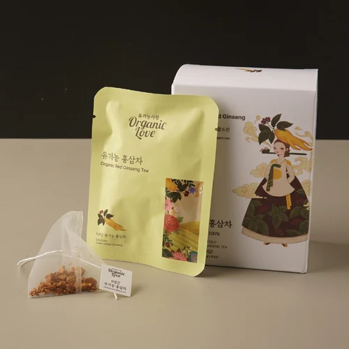 [유기농 홍삼] 6년근 유기농 홍삼차 1팩 유기농사랑 콜드진 (8포)  Best5
