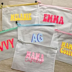 Saco de piscina molhada personalizado, bolsa personalizada, nome do monograma, higiene pessoal férias de praia, sombra impermeável