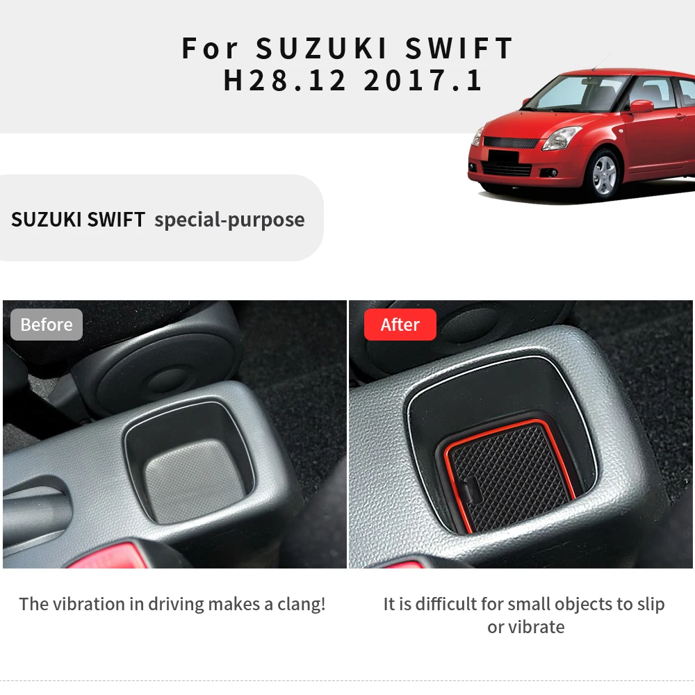 Car Gate Groove Pad For Suzuki Swift 2018 2019 2020 Accessories Car Door Slot Mats Console Cup Holder Coaster For Car Non Slip