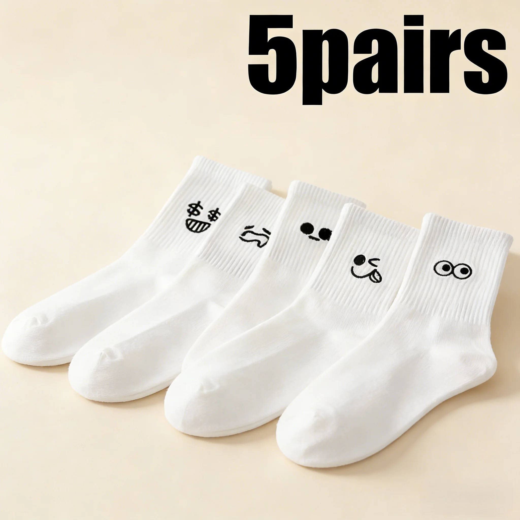 

5 пар милых носков-мем. Супер мягкий и удобный с забавным принтом.