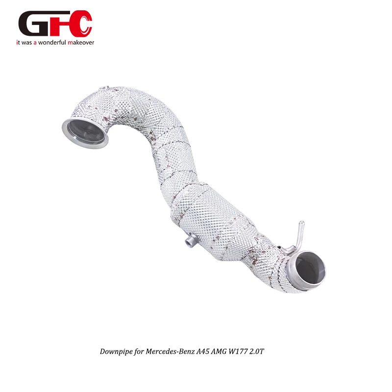 

Wholesale Price GFC 200 Cell Downpipe for Mercedes A45 AMG 2.0T High Flow Catalytic Converter Exhaust Upgrade