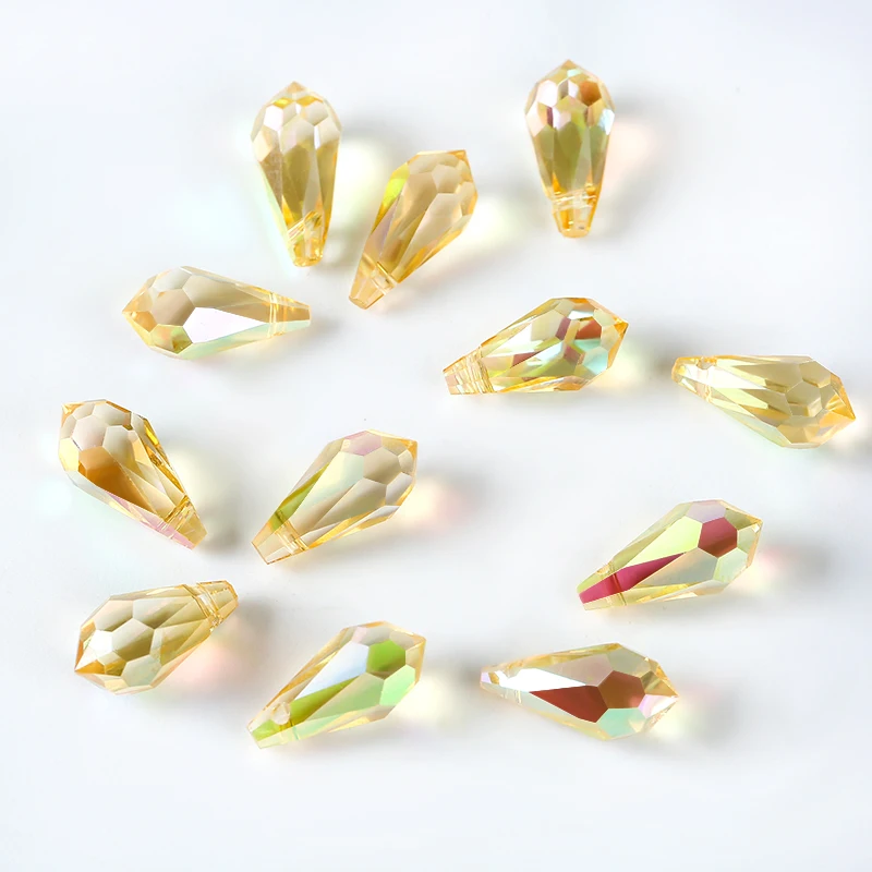 Wholesale Drop Crystal Ab Beads Gemstone Waterdrop Faceted Glass Loose Beads for Jewelry Making, Earrings, Necklace ,Bracelets