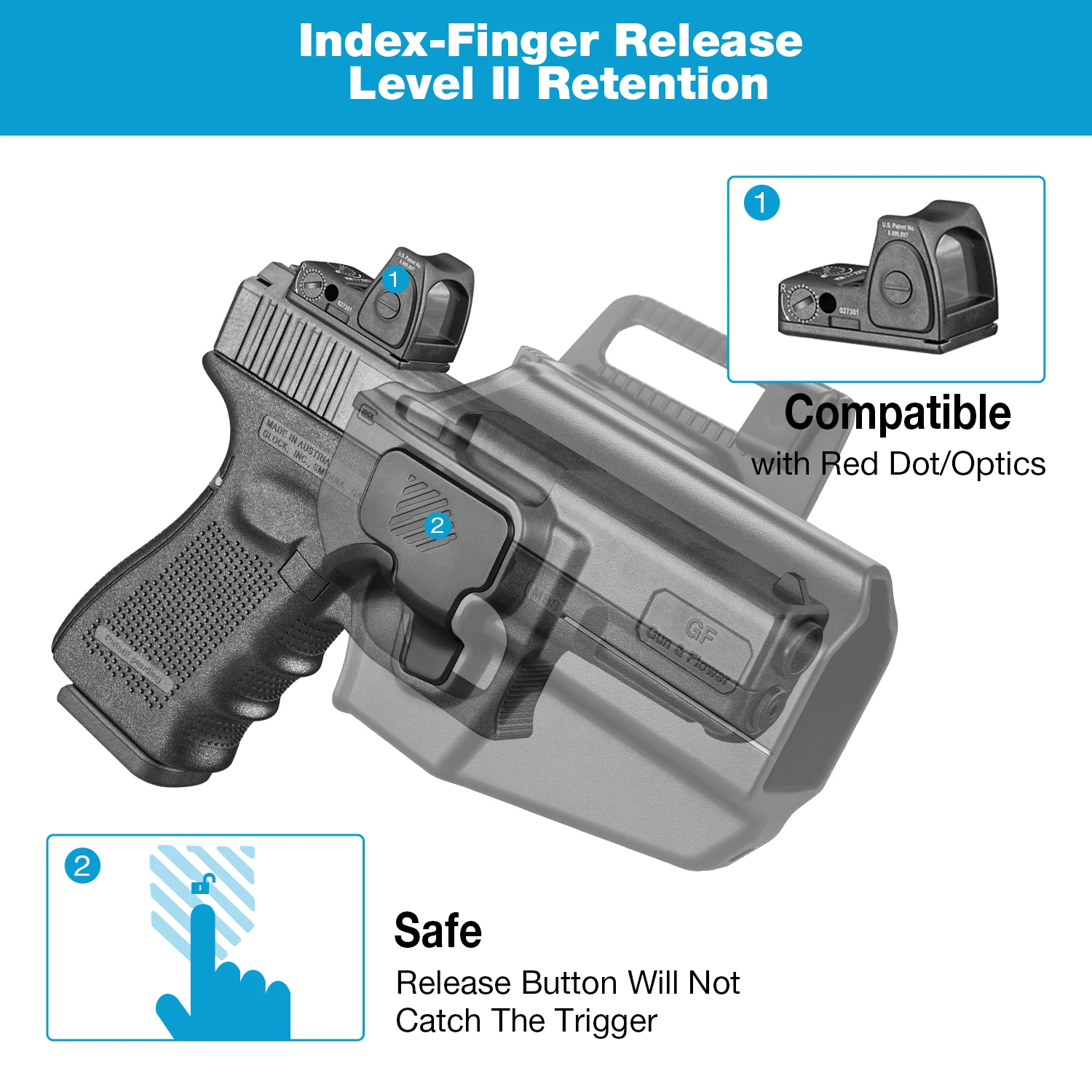 Universal OWB Holster for Canik/FN/Walther/Browning/S&W/Sarsilmaz/Sig/Girsan/Stoeger/Bersa / 1911/Glcok/ Taurus/ Springflied/CZ