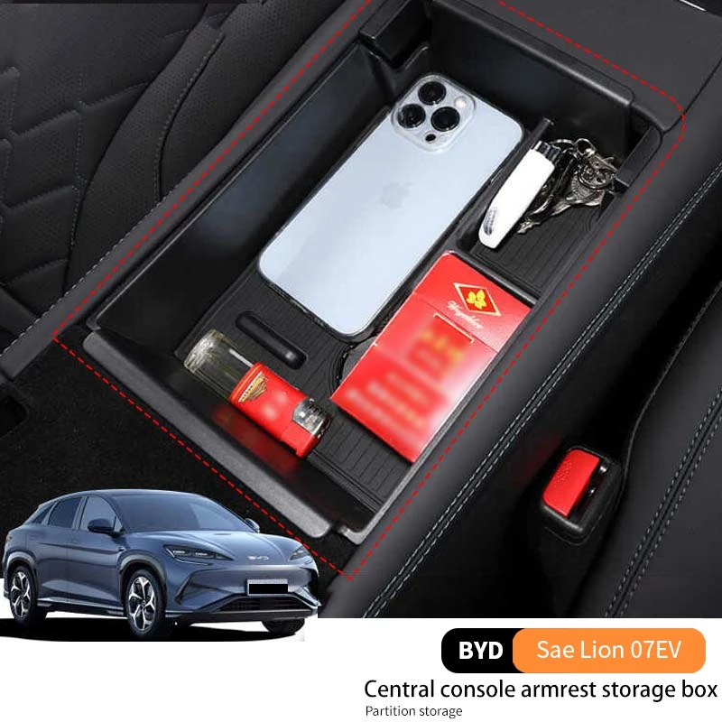 

Для Byd SeaLion 07EV 2024-2025 Автомобильная центральная консоль, подлокотник, ящик для хранения, органайзер, устойчивый к царапинам аксессуары