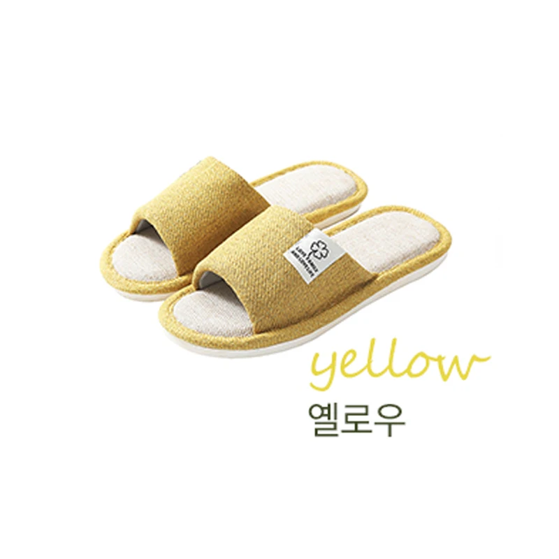 Indoor Shoes Linen Slippers Living Room Shoes Office Linen Indoor Shoes Living Room Anti-Layer Noise