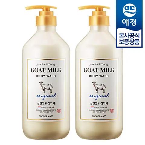 [애경]샤워메이트 산양유 바디워시 오리지널 800ml x2개