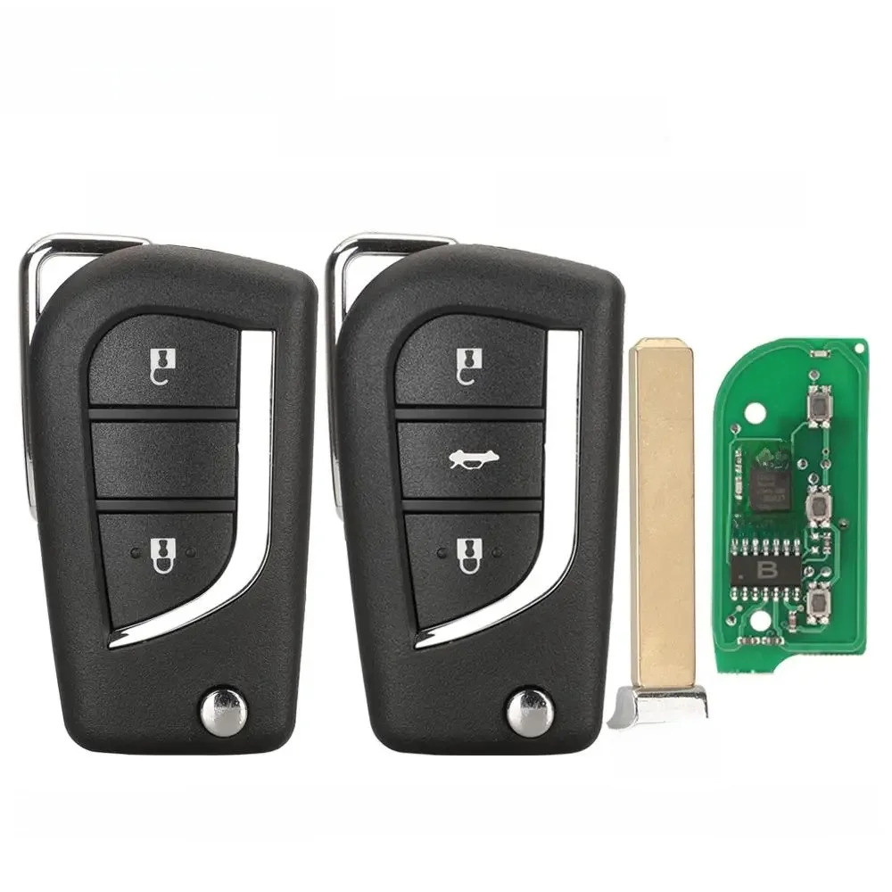 jingyuqin VA2 Flip Remote Car Key Fob 433MHz H-8A dla Toyota Aygo Corolla Auris /G Chip fit Verso Avensis S 000048000   A03TAA — zdjęcie 2
