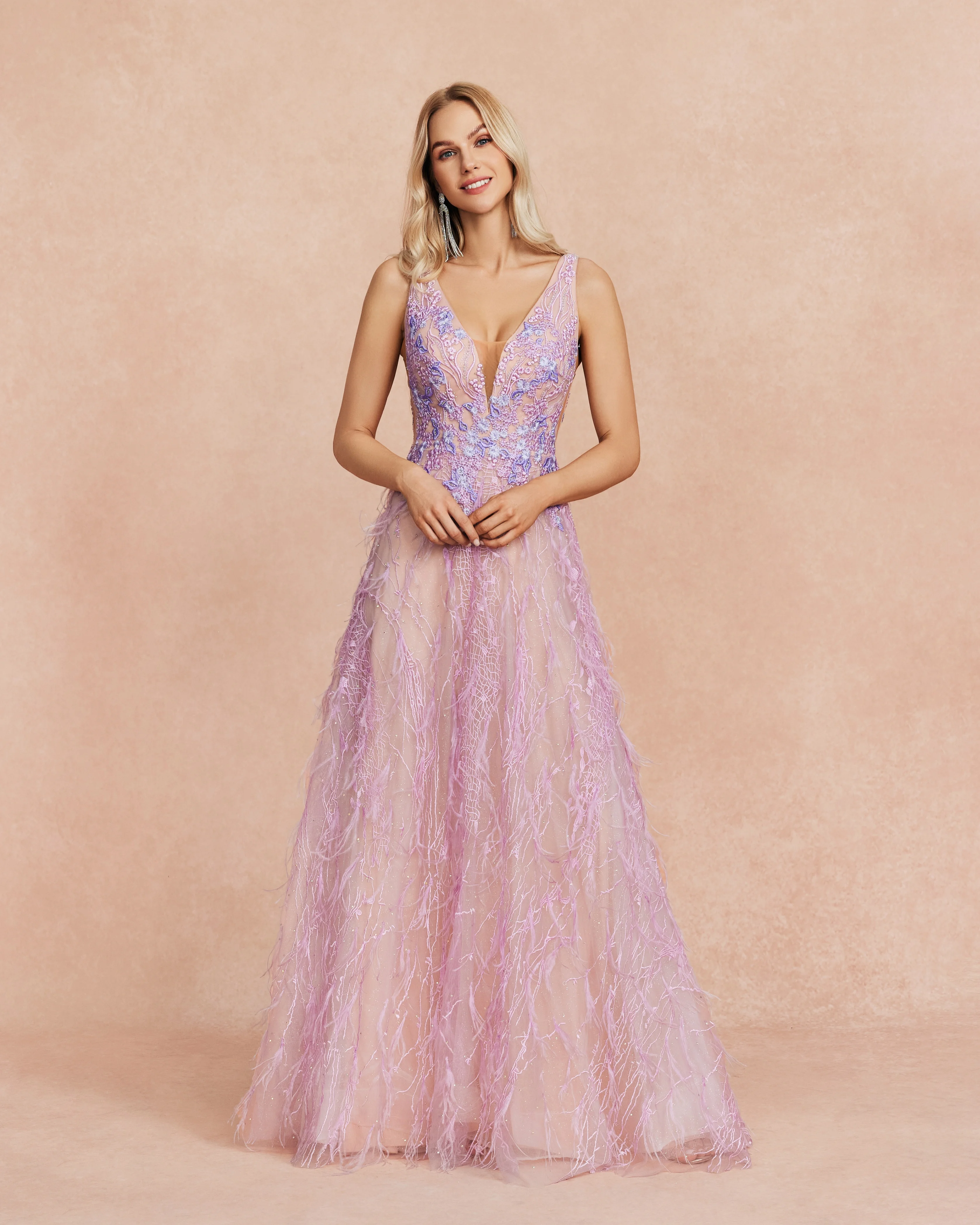 (SALE)Shalimar Zhang Purple Embroider Short Sleeve Gowns Evening dress Luxury Party Dress For Women Wedding Party Customized