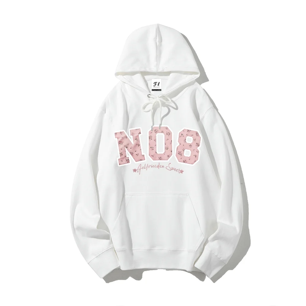 Chic Floral NO8 Graphic Hoodie For Casual Wear Made Of Soft Fabric Perfect For Trendsetters And Those Seeking Fashion-Forward