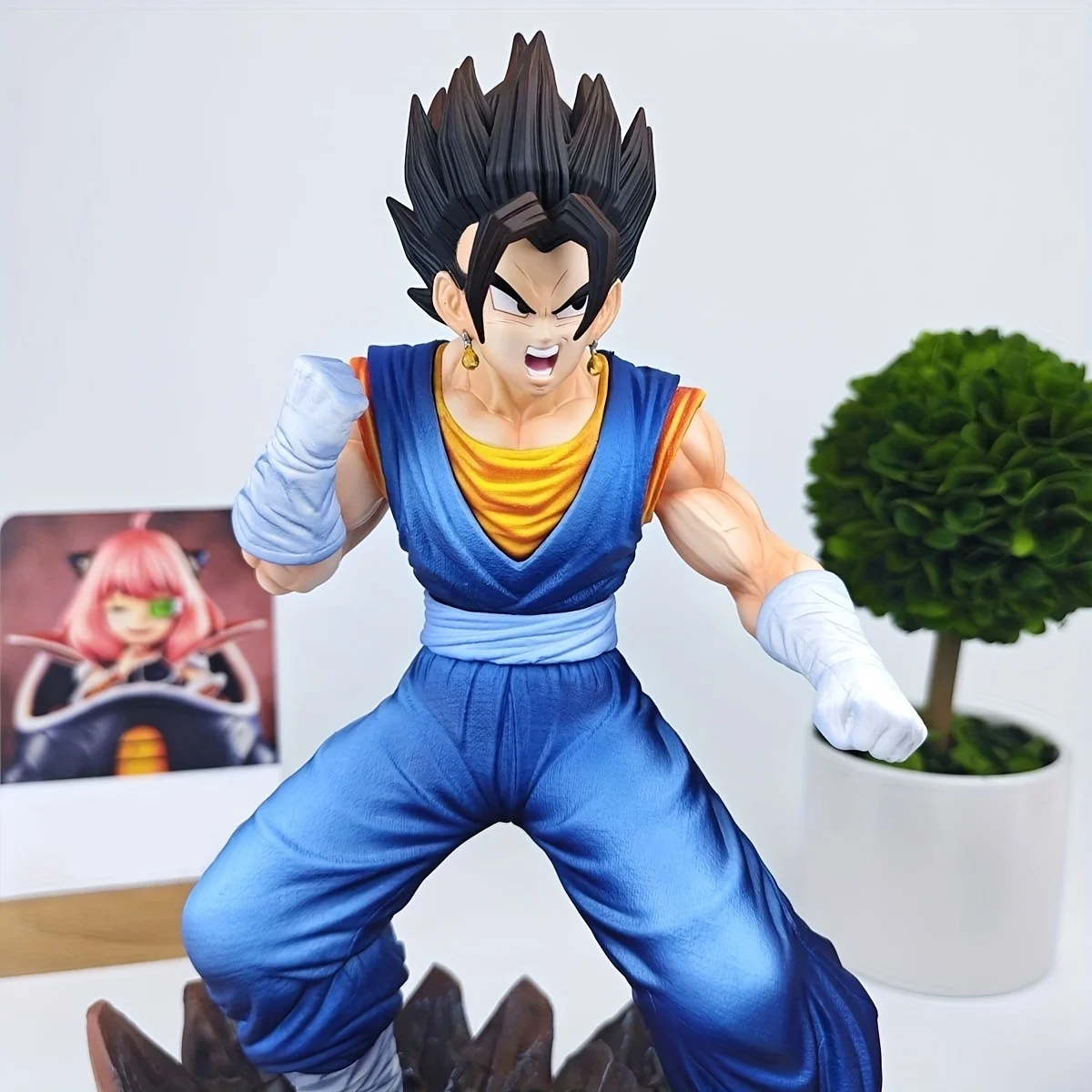 27 cm/10.63in Anime Perifere Dragon Ball Z Figuur Vegetto Figuur Actie PVC Goku Super Saiyan Standbeeld Collectible model Geschenken