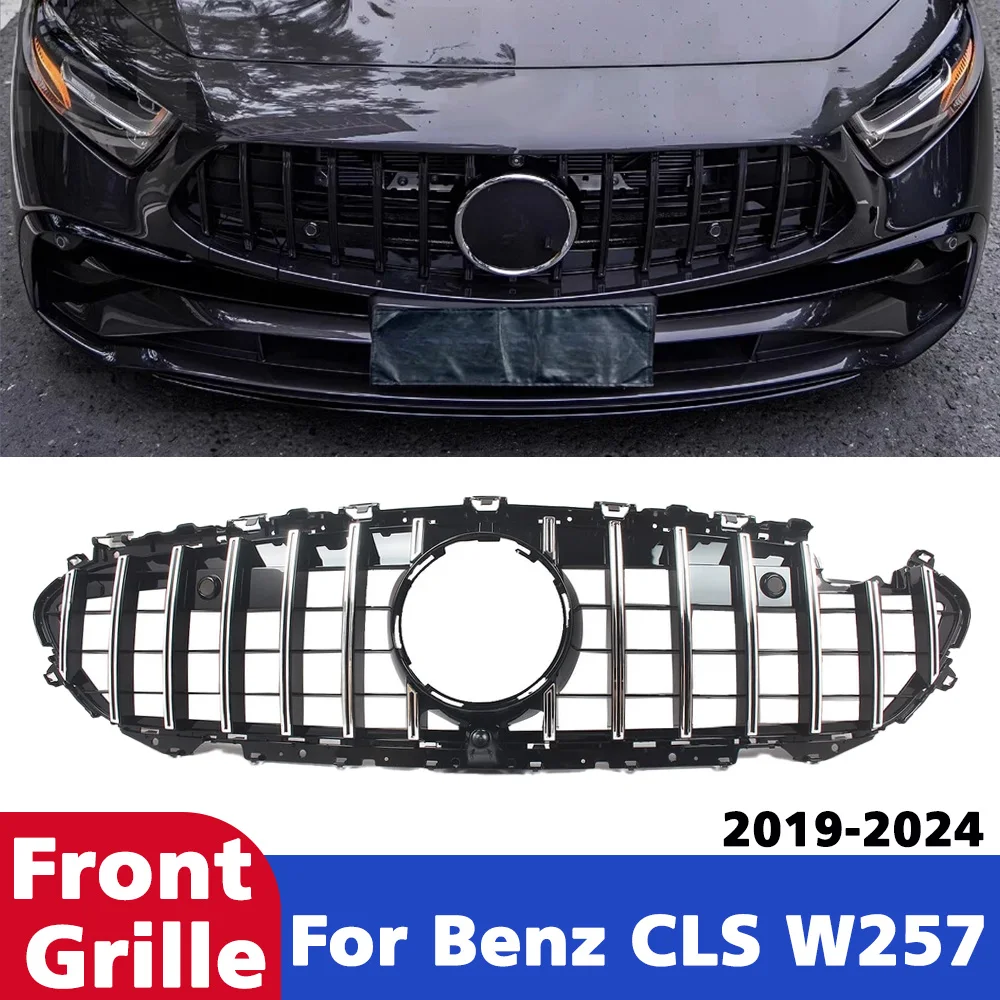 

Automotive parts modification GT style car front bumper compatible with Mercedes CLS W257 C257 2019-2024 racing cover grille