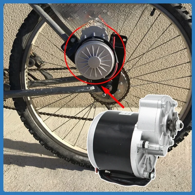 AliExpress TOXIAO 12V24V36V250W350W MY1016Z DC brush motor Modified bicycle high torque low speed motor with gearbox 330rpm/min