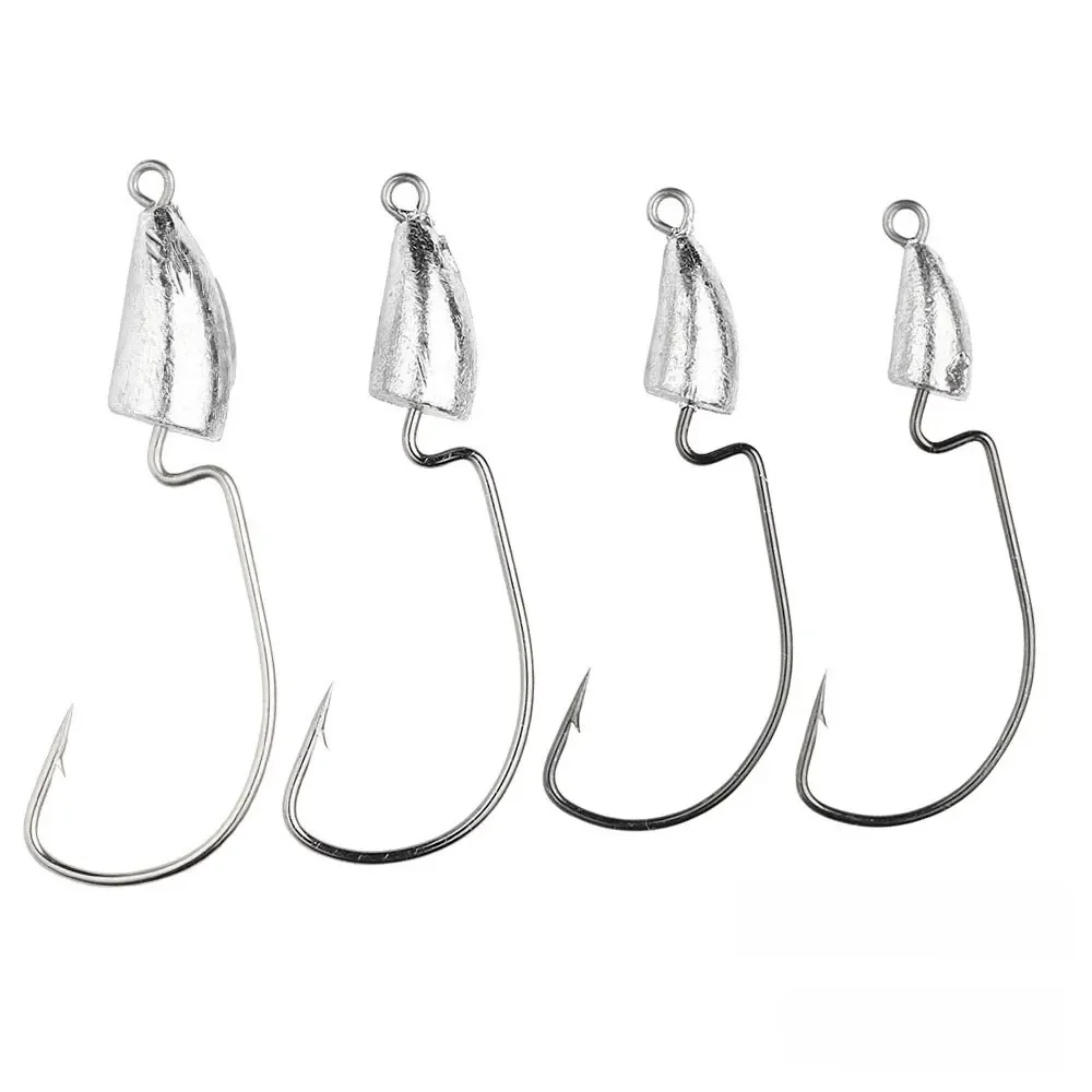 Jighead Fishhooks 10Pcs/lot 5g 7g 10g Worm Fishing Hook Soft Lure Jig Head Hooks Artificial Bait Fishing Tackle Pike Fish.