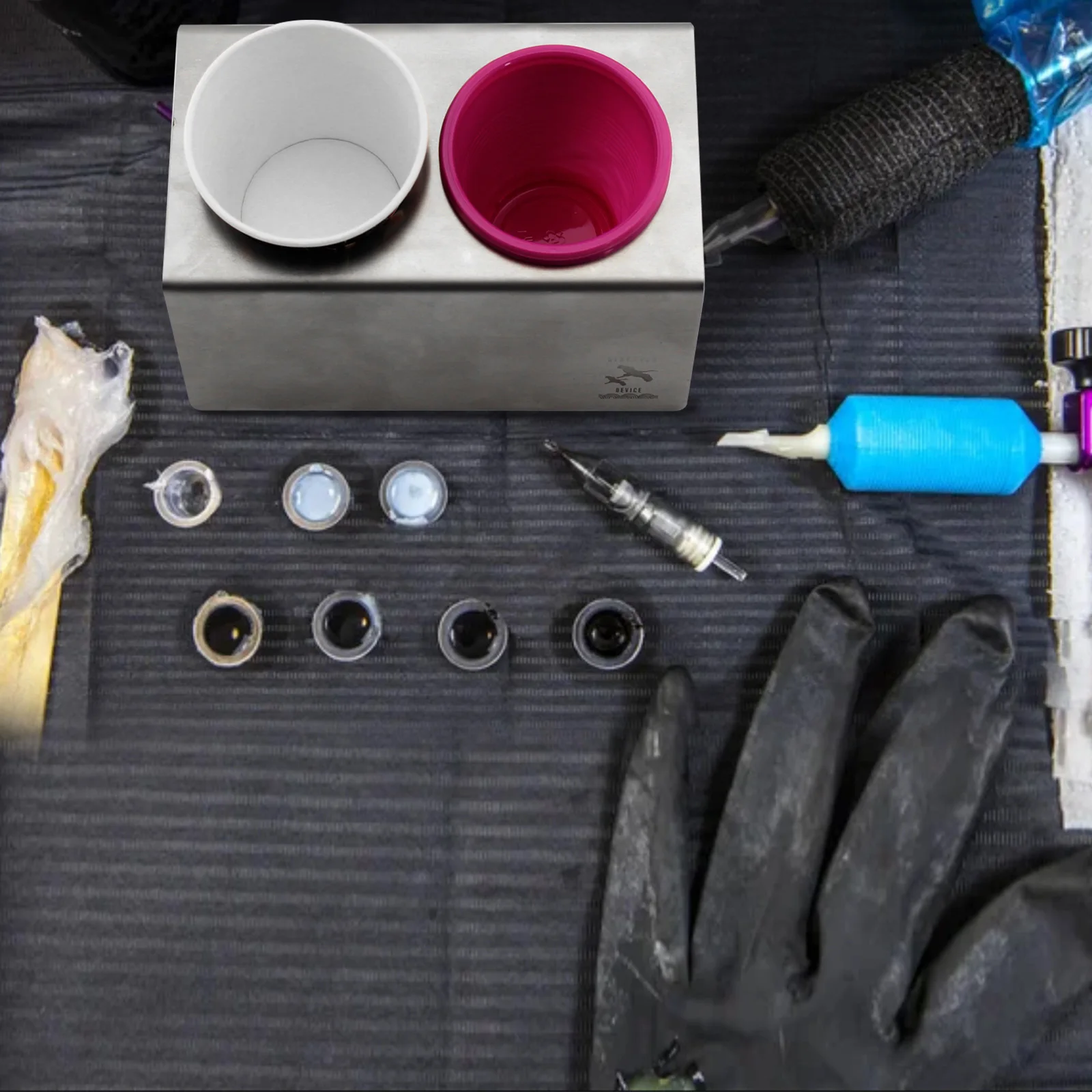 

Держатель для жестяной чашки для татуировки из нержавеющей стали, подставка для чашки для мытья татуировок, одинарная/двойная