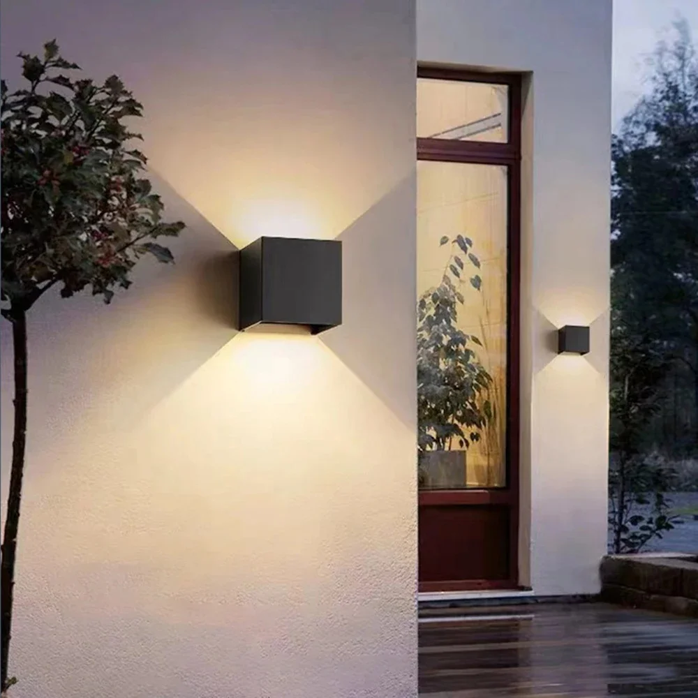 LED Wandlamp Buiten Binnen Waterdicht IP65 Opbouw Modern Simpel LED Op en neer Wandverlichting Veranda Tuin 12W AC85-265 - afbeelding 2