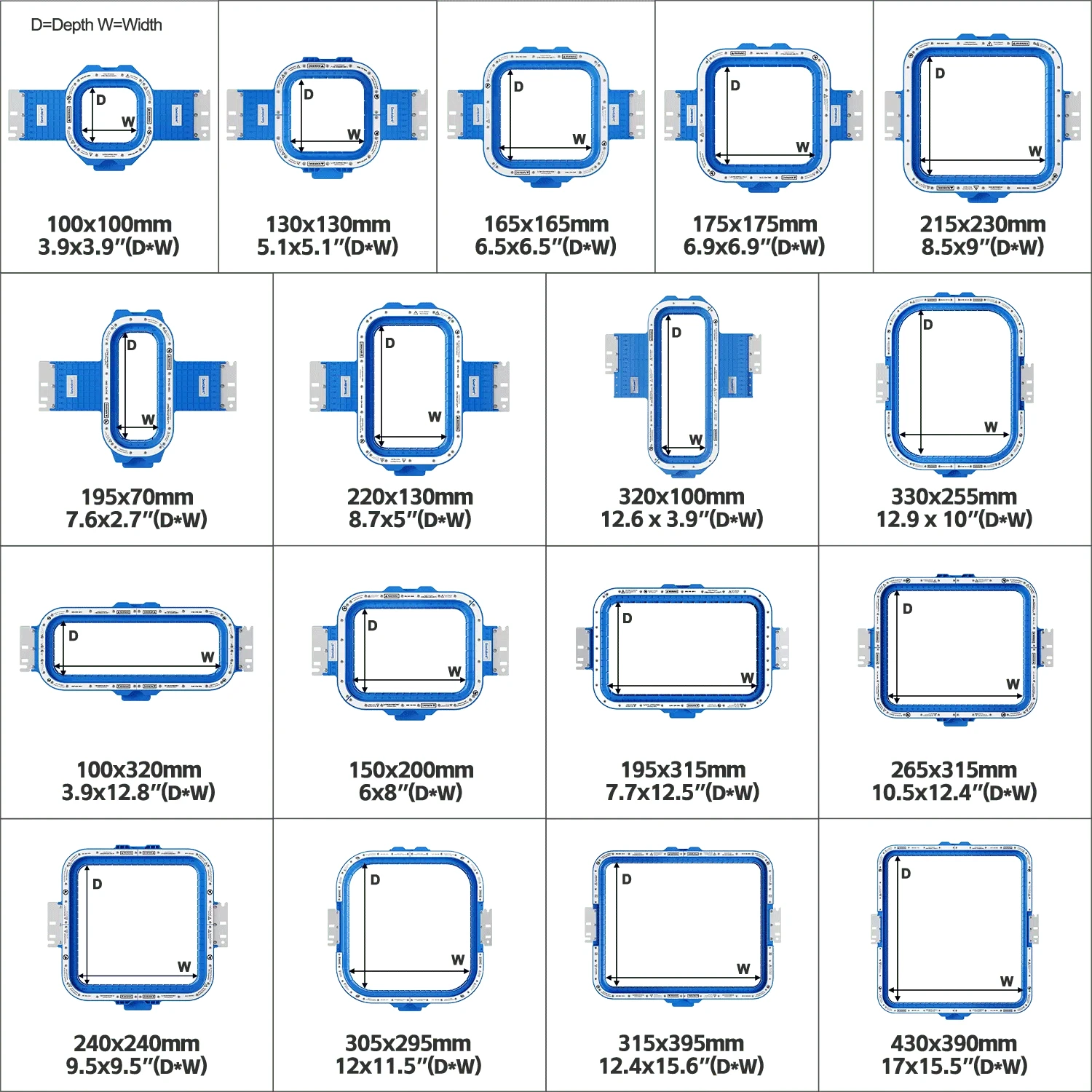Magnetic Hoops for Chinese Embroidery Machine Sewtalent Industrial Magnet Frame For HeFeng, Fortever, Feiya Machines