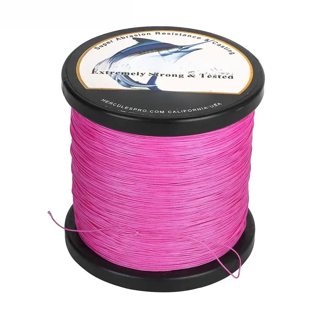 Hercules 100 M 300 M 500 M 1000 M 1500 M 2000 M Super Starke Rosa PE 8 Stränge Geflochtene Angelschnur Meer Salzwasser Glatt für Barschfische