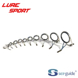 SeaGuide 10pcs Cast Guide Set LS Ring Silver Frame SXBLSG6 8 10 12 16 20 25 Rod Building component Repair pole DIY Accessory